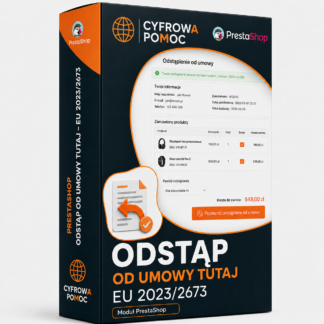 Moduł „Odstąp od umowy” PrestaShop — zgodność z dyrektywą (UE) 2023/2673